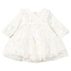 Baby Girls Ivory Floral Tulle Dress, 1, hi-res