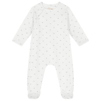White Silver Moon Babygrow