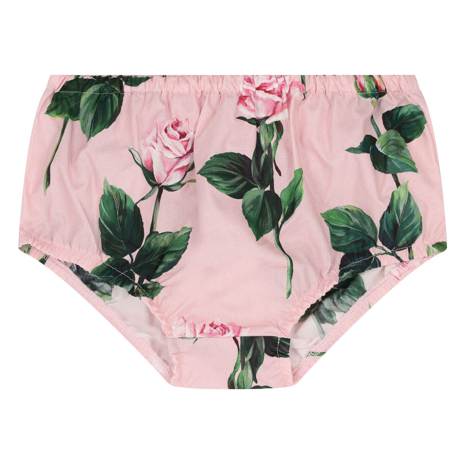 Baby Girls White & Pink Rose Dress Set, 1, hi-res