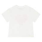 Younger Girls White & Red Logo Shorts Set, 1, hi-res