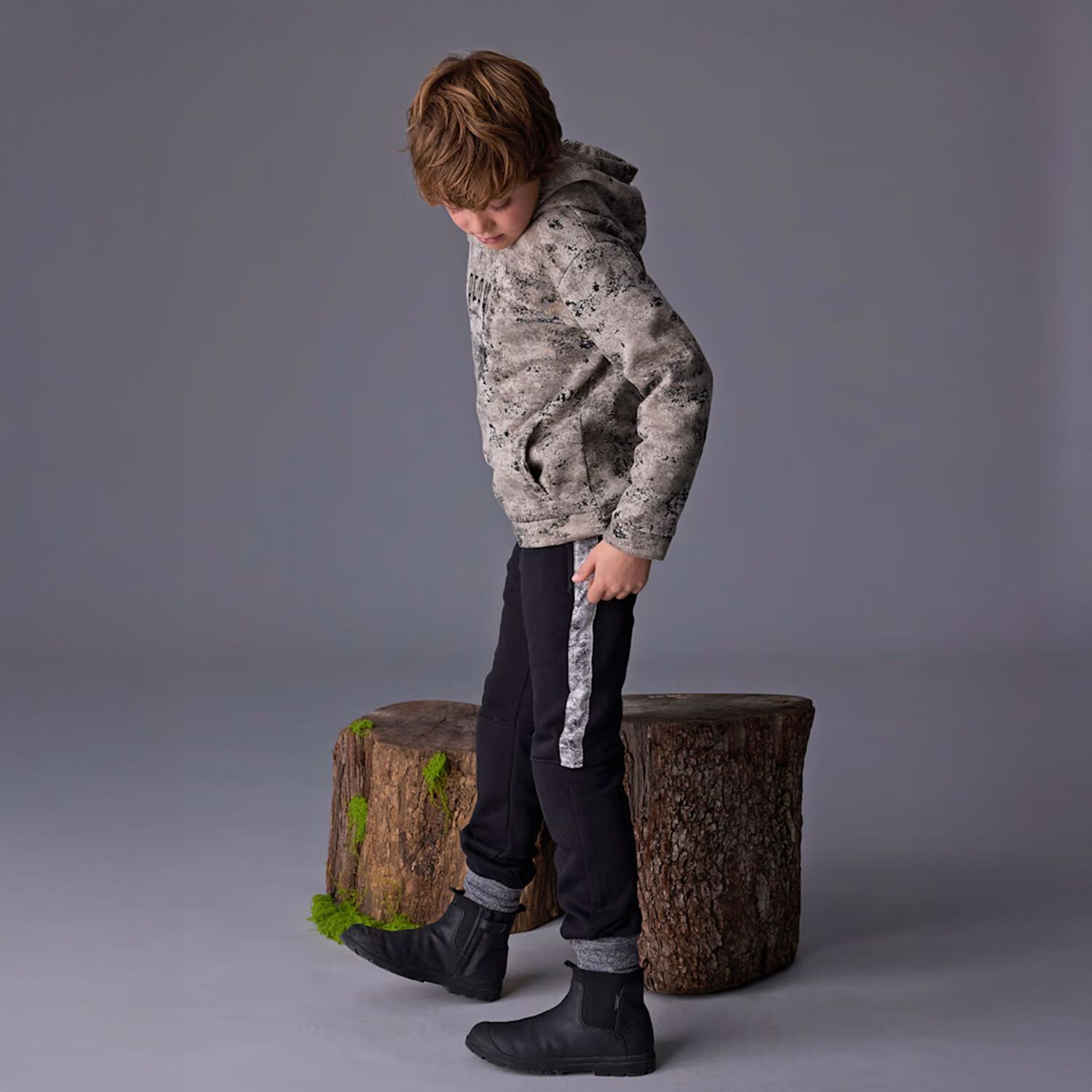 Boys Black Joggers, 2, hi-res