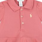 Baby Girls Pink Logo Romper, 1, hi-res