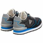 Boys black & Blue Trainers, 1, hi-res