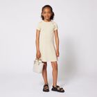 Girls Ivory & Gold Logo Bag, 1, hi-res