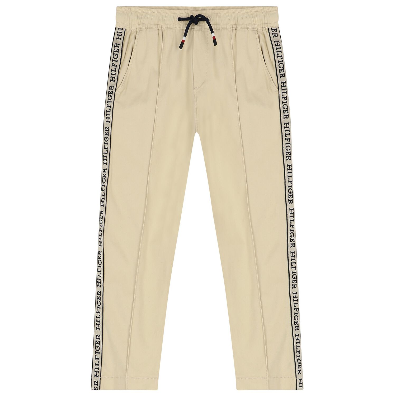 Boys Beige Logo Trousers, 1, hi-res image number null