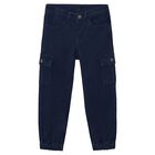Boys Navy Blue Trousers, 1, hi-res