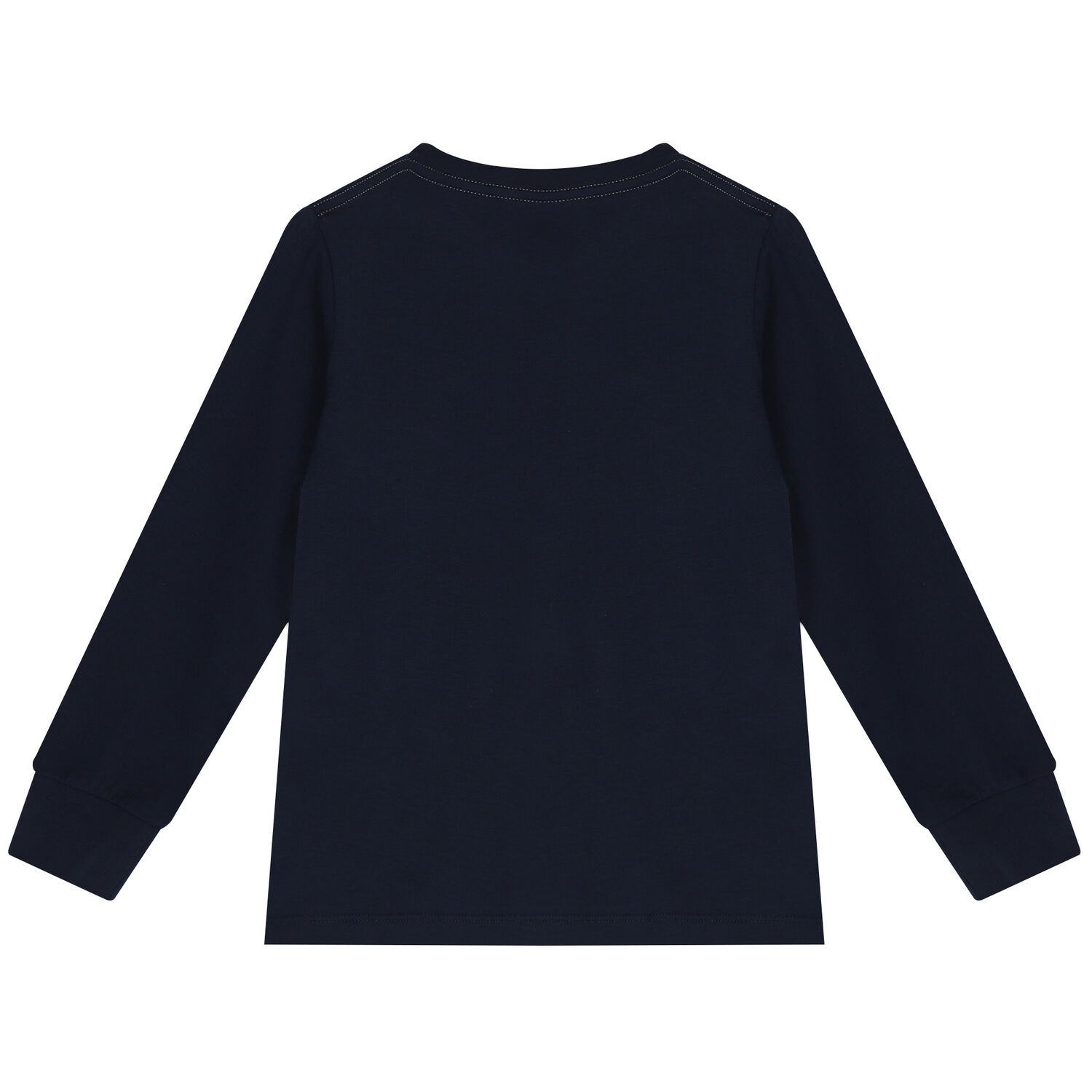 Boys Navy Blue Logo Long Sleeve Top, 4, hi-res