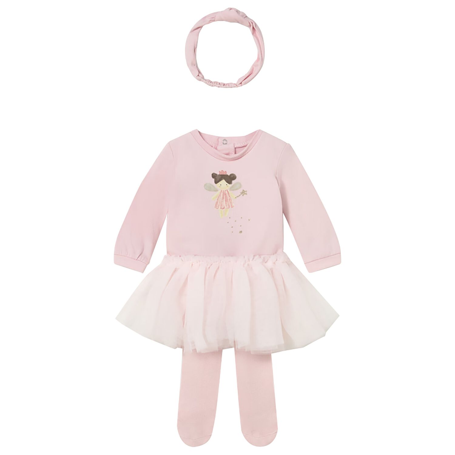 Baby Girls Pink 3 Piece Bodysuit & Tutu Set, 2, hi-res
