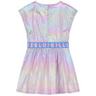 Girls Iridescent Logo Dress, 1, hi-res