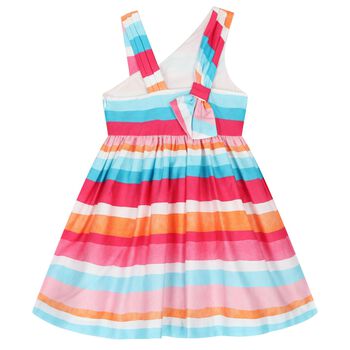 Girls Multi-Coloured Striped Dress
