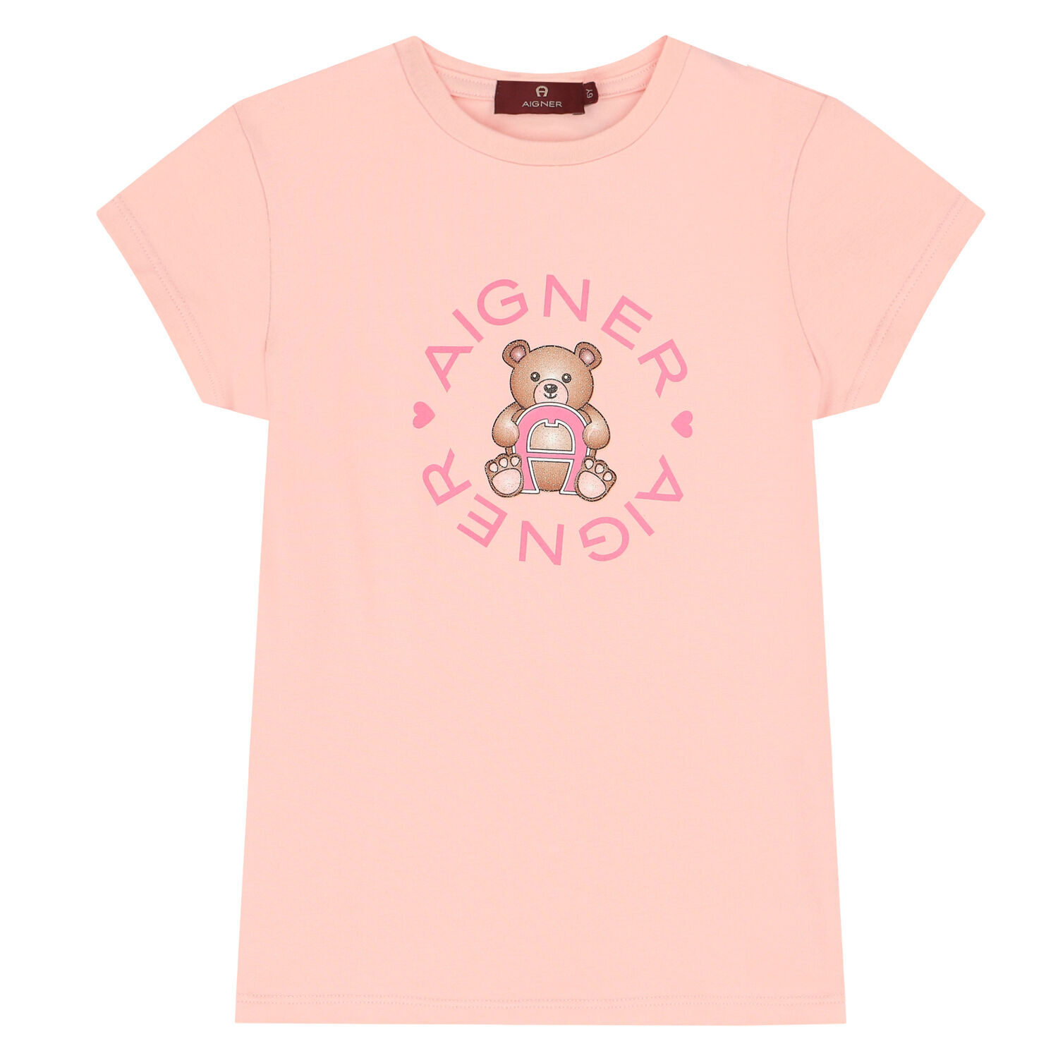 Girls Pink Logo T-Shirt, 2, hi-res