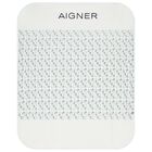 Baby Boys White & Blue Logo Blanket, 2, hi-res