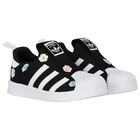Girls Black & White Superstar 360 Trainers, 1, hi-res