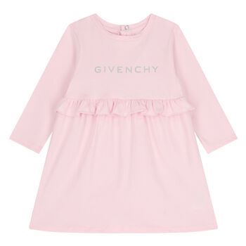 Younger Girls Pink Logo Dress