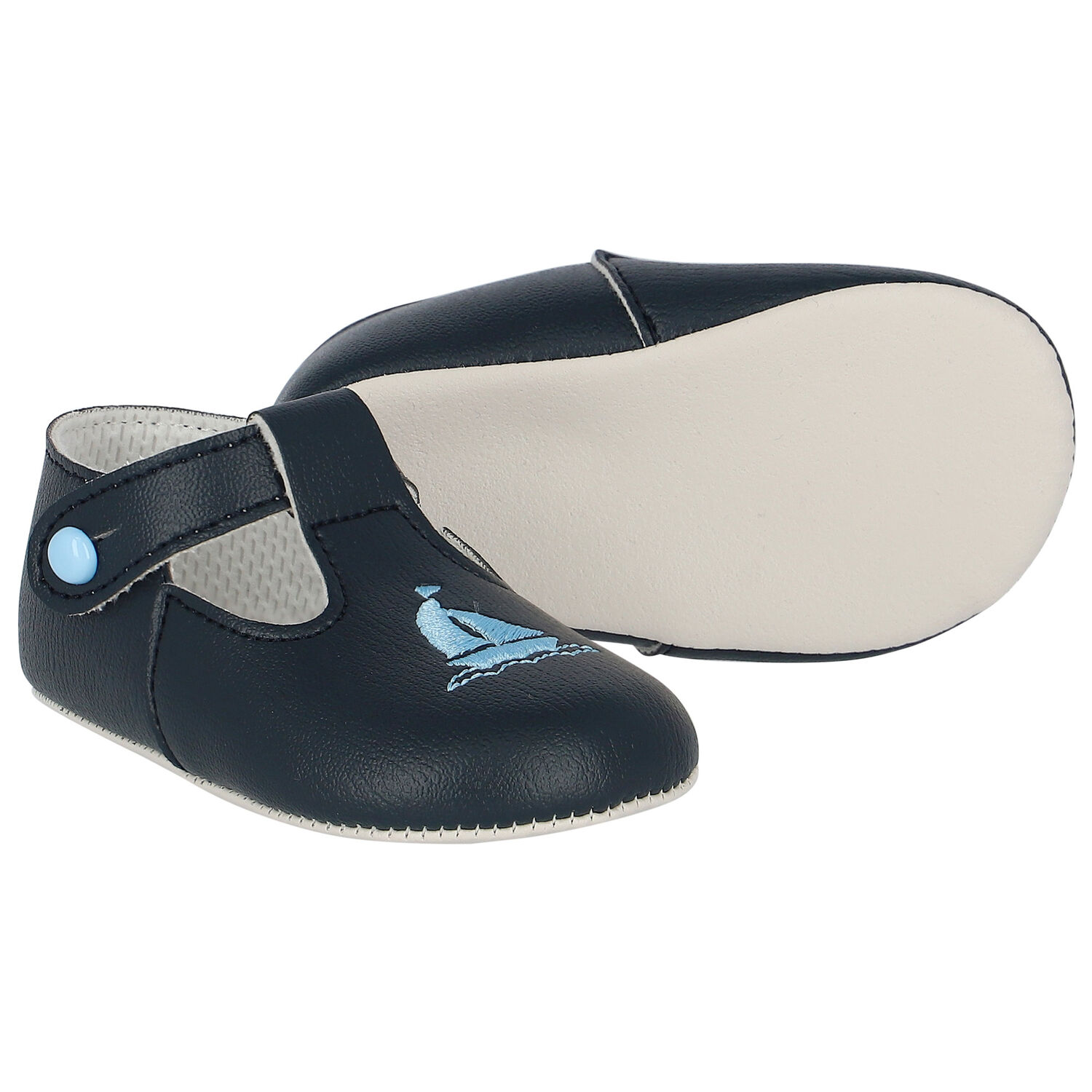 Baby Boys Navy Blue Pre Walker Shoes, 3, hi-res image number null