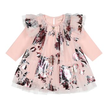 Baby Girls Pink Floral Tulle Doris Dress