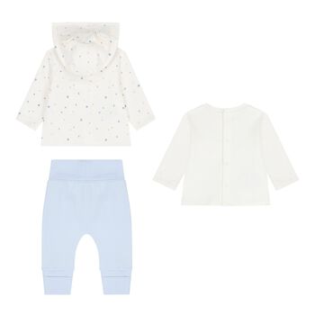Baby Boys Ivory & Blue 3 Piece Tracksuit
