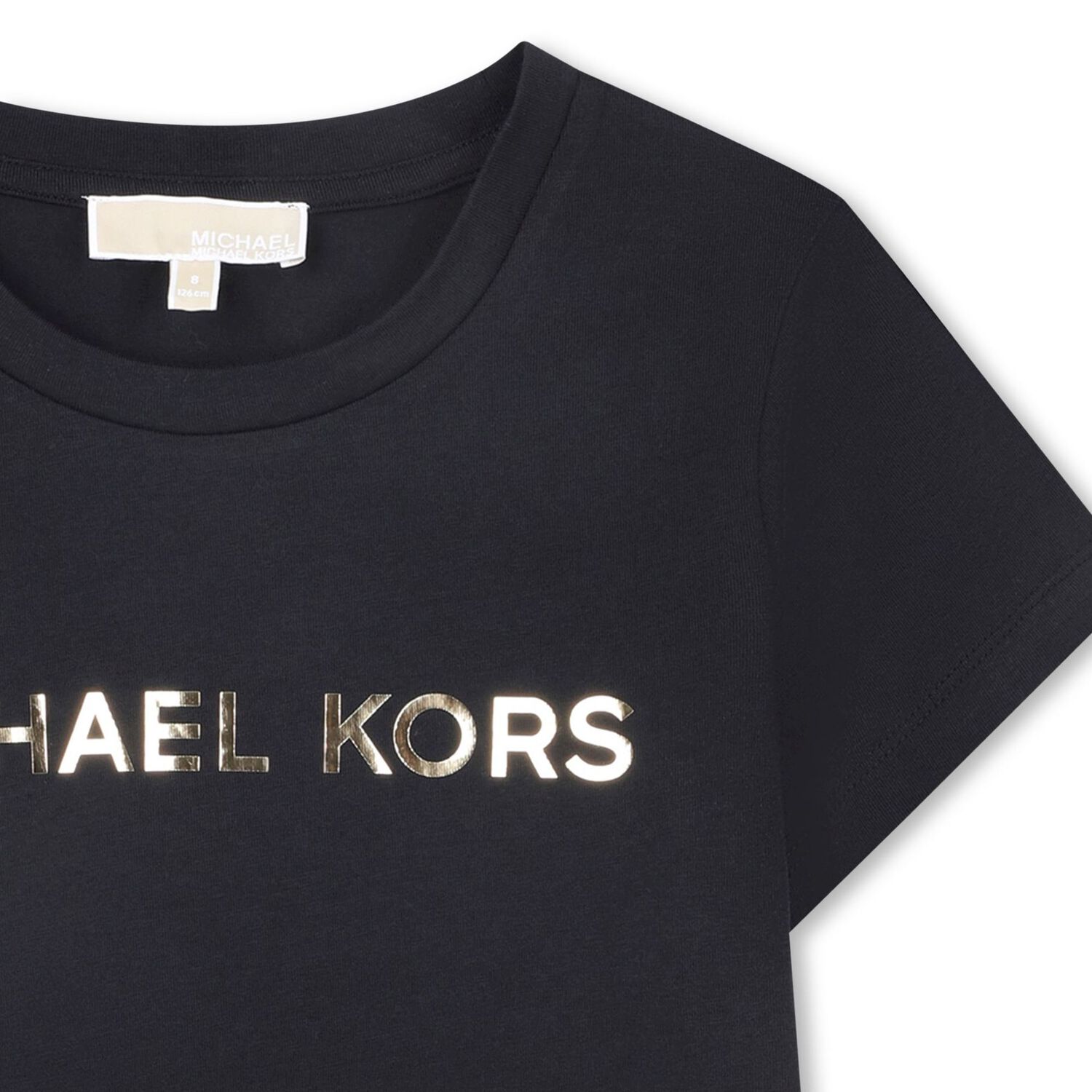 Girls Black Logo T-Shirt, 1, hi-res