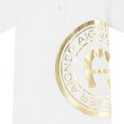 Boys White & Gold Polo Shirt, 1, hi-res