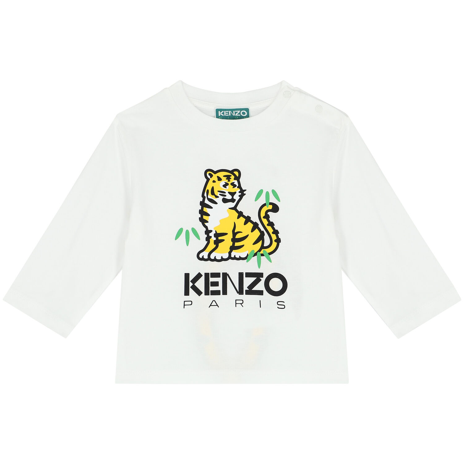 White Tiger Logo Long Sleeve Top, 1, hi-res