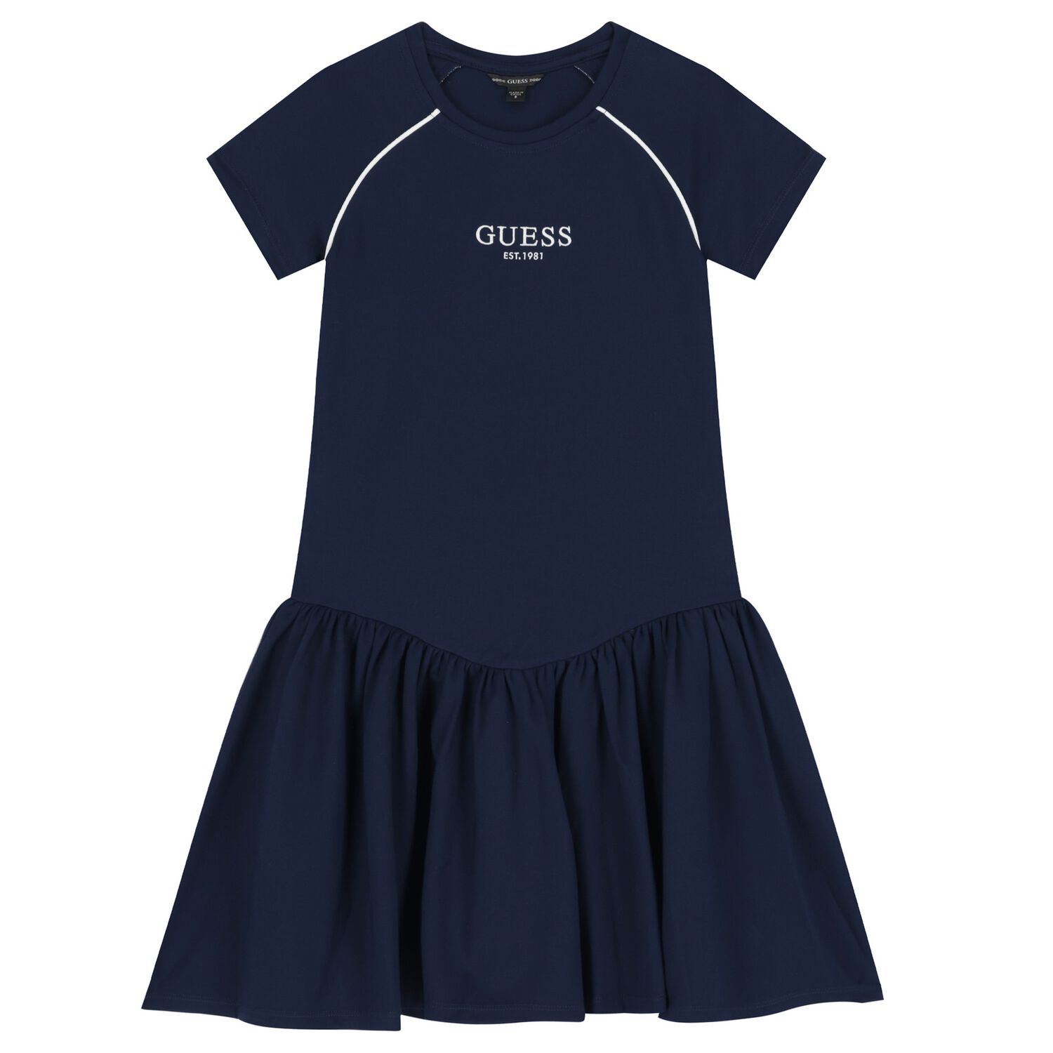 Girls Navy Blue Logo Dress, 2, hi-res
