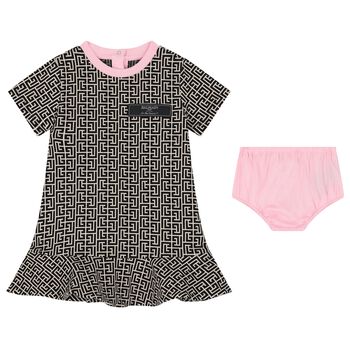 Younger Girls Monogram Print Dress