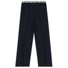 Girls Navy Blue Trousers, 2, hi-res