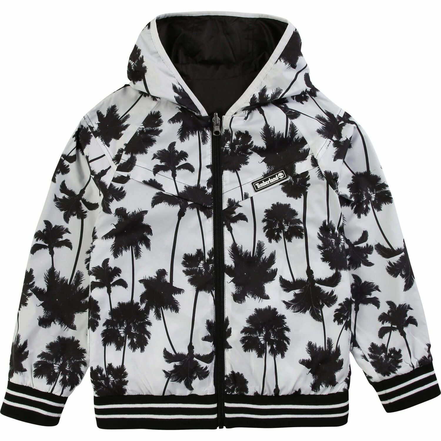 Boys Black & White Reversible Windbreaker Jacket, 1, hi-res