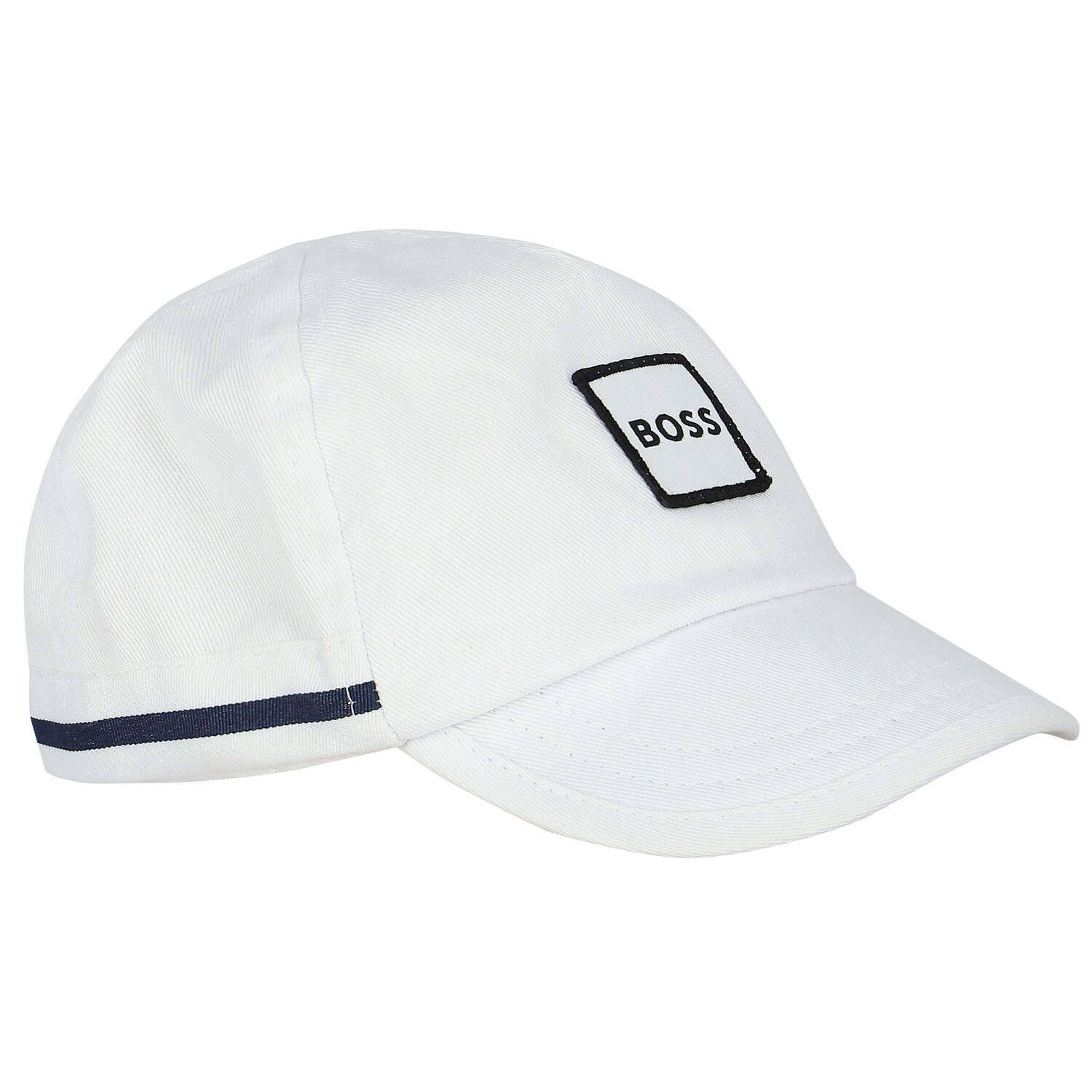 Baby Boys White Logo Cap, 1, hi-res