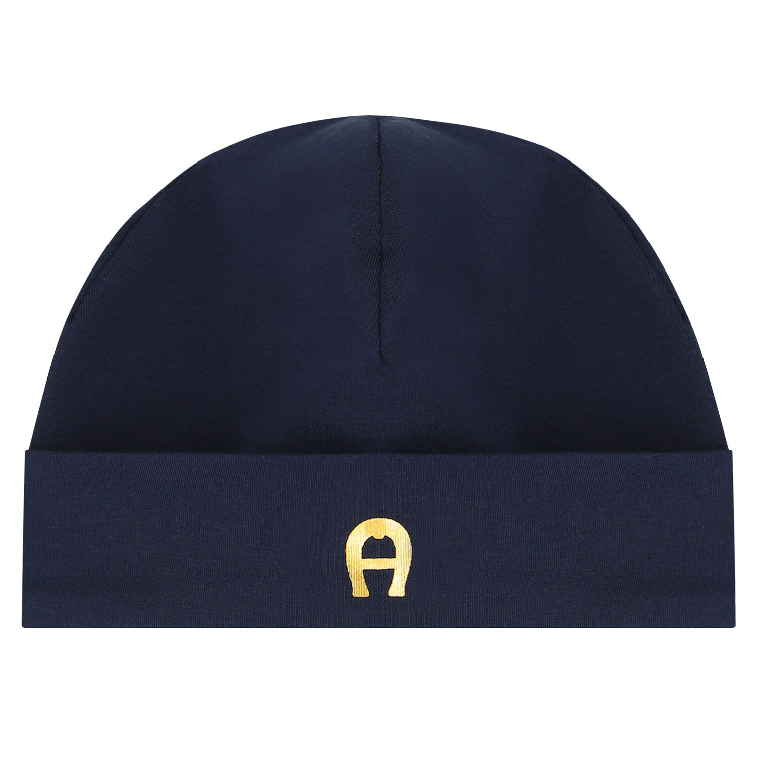 Navy Blue & Gold Logo Baby Hat, 3, hi-res