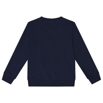 Boys Navy Blue Logo Sweatshirt