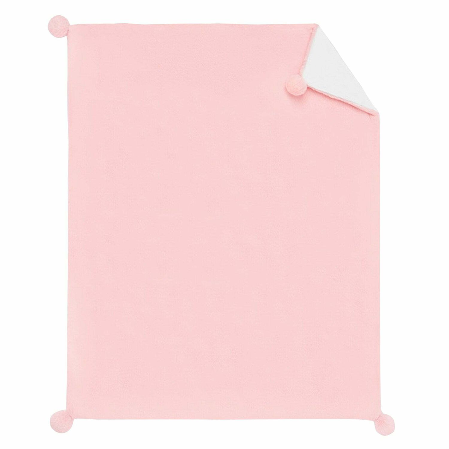 Baby Girls Pink Faux Fur Blanket, 1, hi-res