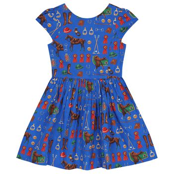 Girls Blue Logo Dress