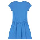 Girls Blue Polo Bear Dress, 1, hi-res