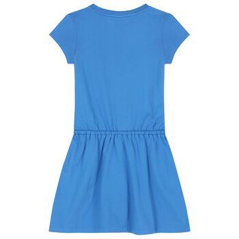 Girls Blue Polo Bear Dress