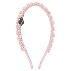 Girls Pink Embellished Pearl Headband, 2, hi-res