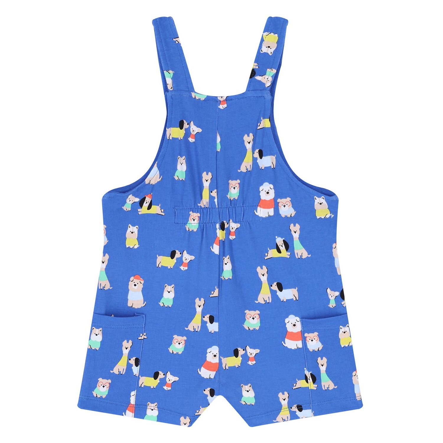 Baby Boys Blue Dungaree & Hat Set, 1, hi-res