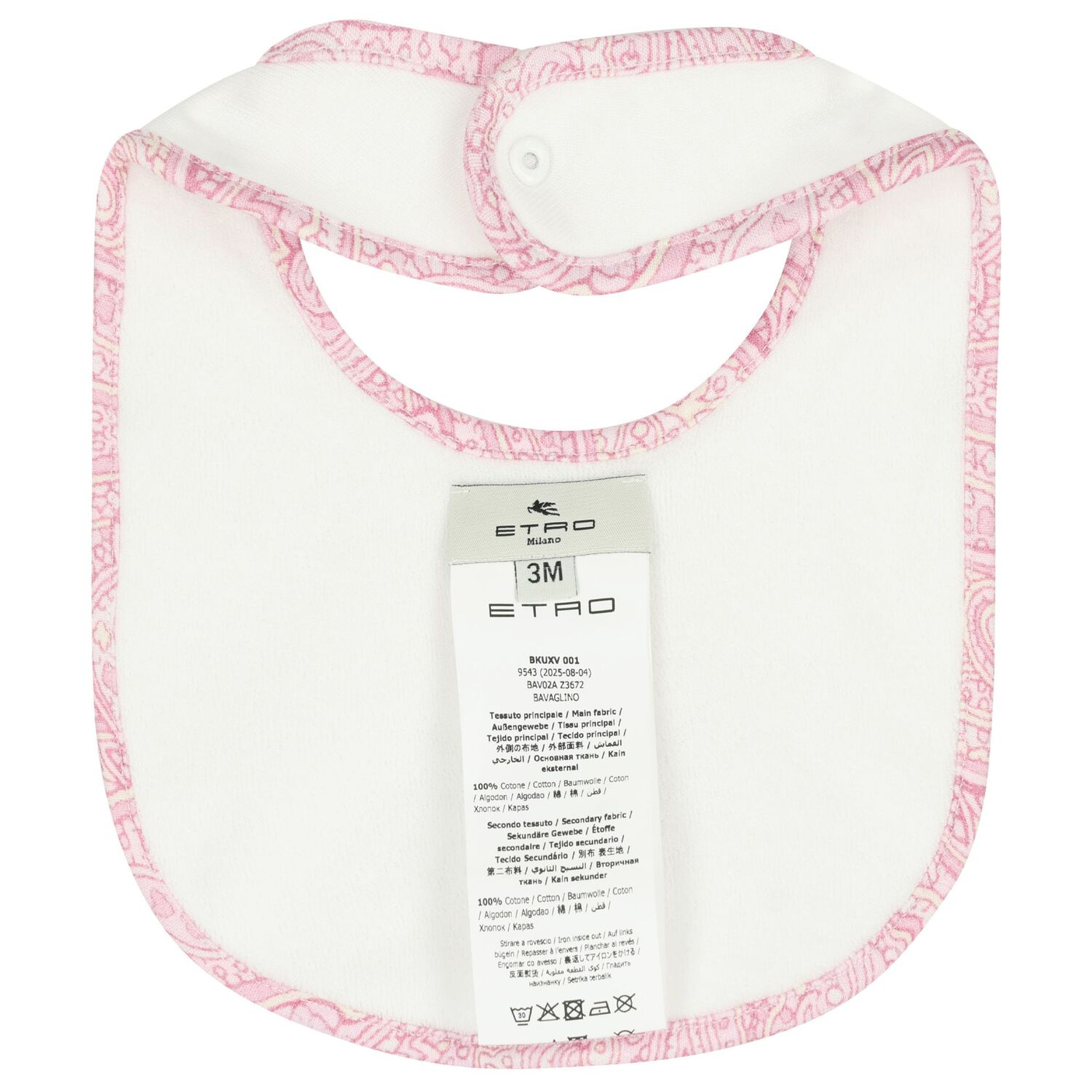 Baby Girls White & Pink Paisley Babygrow Gift Set, 2, hi-res