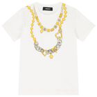 Girls Ivory Logo Chain T-Shirt, 1, hi-res