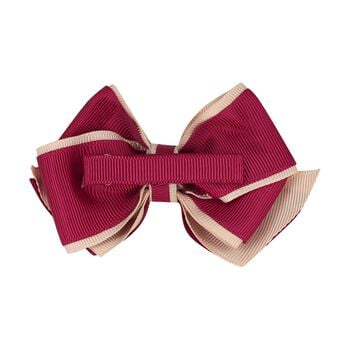 Girls Burgundy Bow Hairclip