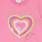 Girls Pink Sequin Heart Dress, 1, hi-res