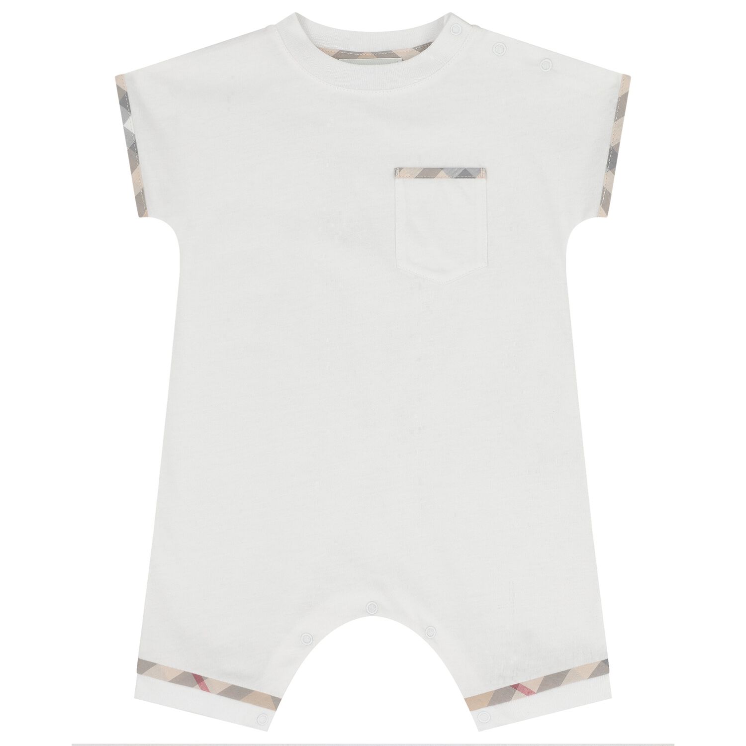 White Check Baby Romper, 1, hi-res image number null