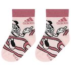 Girls Pink & White Logo Socks ( 3-Pack ), 1, hi-res