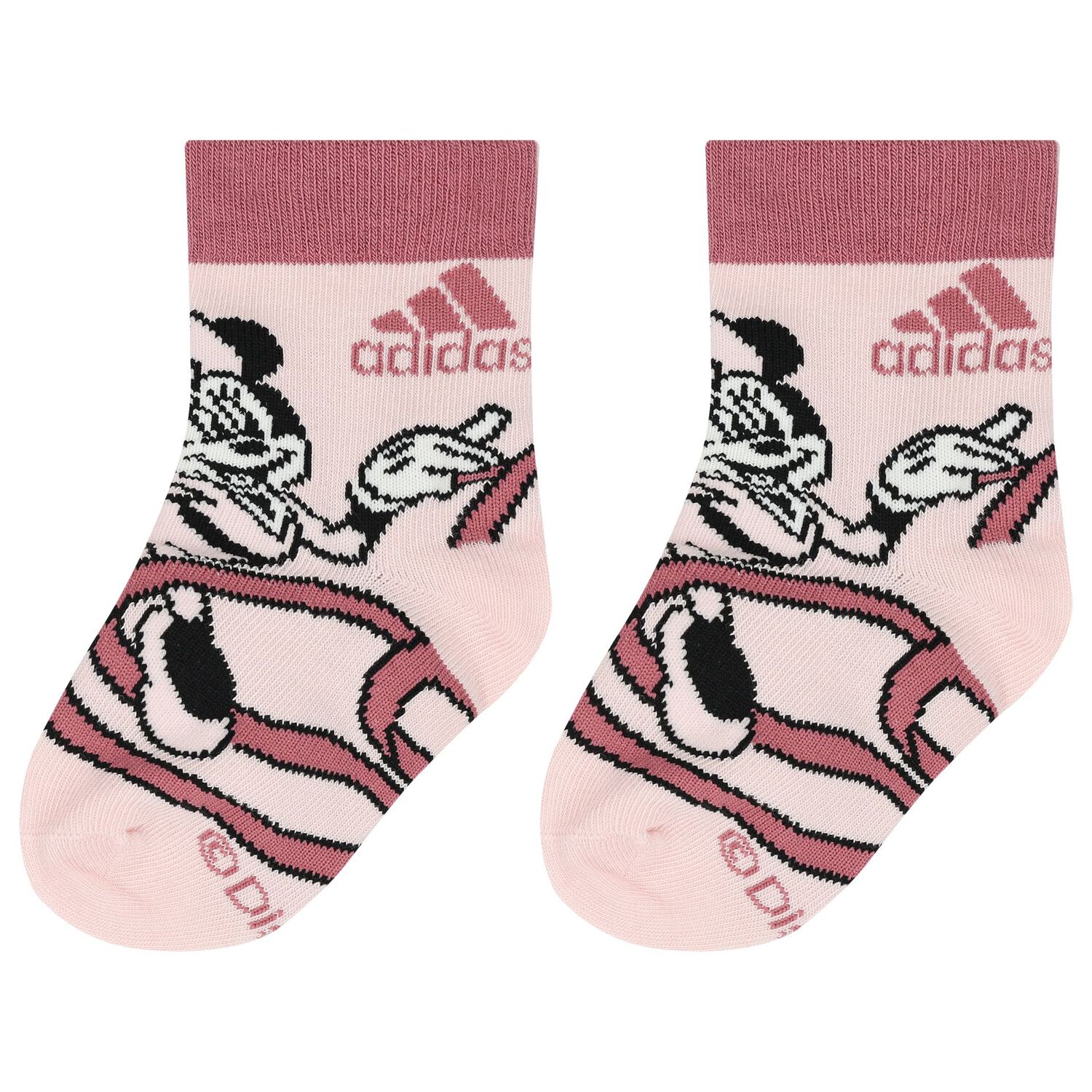 Girls Pink & White Logo Socks ( 3-Pack ), 1, hi-res image number null