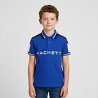 Boys Blue Logo Polo Shirt, 1, hi-res