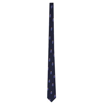 Boys Navy Blue Polo Bear Logo Tie