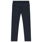 Boys Navy Blue Logo Joggers, 1, hi-res