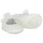 Baby Girls White Bow Pre Walker Shoes, 1, hi-res