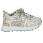 Girls Gold Logo Trainers, 1, hi-res