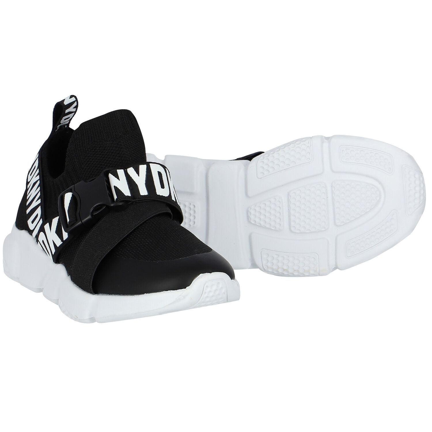 Black Logo Trainers, 1, hi-res